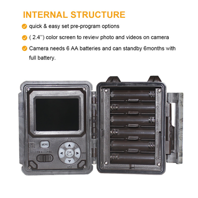KW561 ट्रेल इन्फ्रा कैम मिनी 30MP 0.25s गति 4K वीडियो रिज़ॉल्यूशन वाटरप्रूफ सीएमओएस सेंसर एसडी मी
