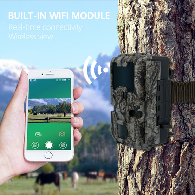 KW865 WIFI छिपा कैमरा आउटडोर वायरलेस शिकार कैमरा IP67 20MP ट्रेल कैमरा जो आपकी छवियों को भेजता है