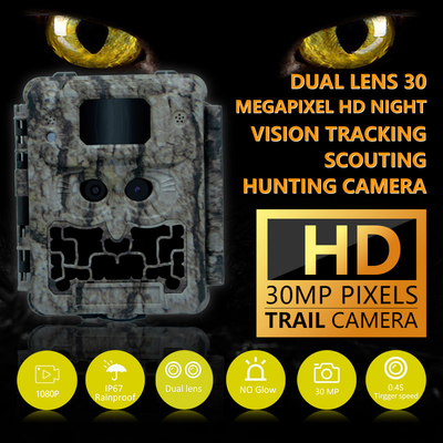 KW591 आउटडोर ट्रैवल शिकार कैमरा कोई चमक दो सेंसर 1080P FHD शिकार कैमरा रात viison