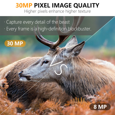 आउटडोर शिकार कैमरा KW696 डुअल लेंस 30MP वाटरप्रूफ IP67 1080p नाइट विजन 512GB तक स्टोरेज नो-ग्लू ट्रेल कैमरा