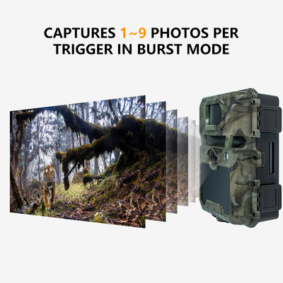 ट्रेल कैमरा ODM/OEM KW571 वाटरप्रूफ IP67 नो-ग्लू CMOS सेंसर 30MP फोटो 1080P 0.25s ट्रिगर स्पीड नाइट विजन