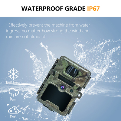 गेमिंग कैमरा KW571 वाटरप्रूफ IP67 नो-ग्लू CMOS सेंसर 30MP फोटो 1080P 0.25s ट्रिगर गति रात दृष्टि के साथ