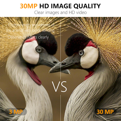 गेमिंग कैमरा KW571 वाटरप्रूफ IP67 नो-ग्लू CMOS सेंसर 30MP फोटो 1080P 0.25s ट्रिगर गति रात दृष्टि के साथ