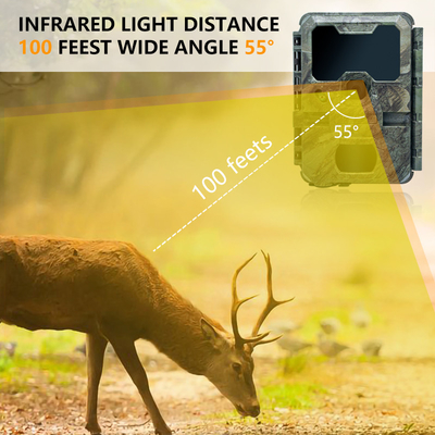 शिकार कैमरा KW788 वाटरप्रूफ IP65 4K वीडियो 30fps 32MP 0.25s ट्रिगर गति के साथ वन्यजीव अनुसंधान के लिए 512GB तक भंडारण
