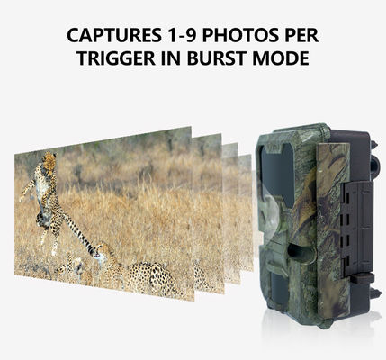 32MP छलावरण IP66 वाटरप्रूफ नाइट विजन हंटिंग कैमरा 4K वीडियो और 512GB मेमोरी कार्ड क्षमता के साथ