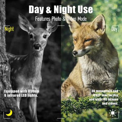 उच्च संवेदक संकल्प वन्यजीव कैमरा 13 एमपी सीएमओएस दोहरी लेंस ट्रेल कैमरा