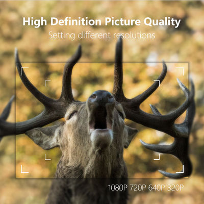 CMOS 25m IR वायरलेस ट्रेल कैमरा वाटरप्रूफ IP65 1080p HD 180mA