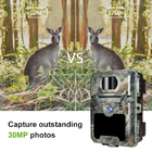 30MP 1080P HD इन्फ्रारेड हिरण वन्यजीव शिकार ट्रेल कैमरा 940nm कोई चमक नहीं