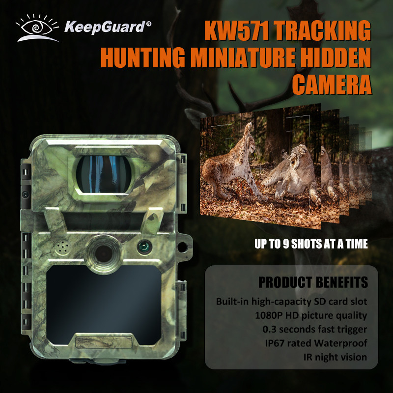 ट्रेल कैमरा ODM/OEM KW571 वाटरप्रूफ IP67 नो-ग्लू CMOS सेंसर 30MP फोटो 1080P 0.25s ट्रिगर स्पीड नाइट विजन