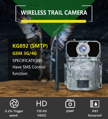 25m IR MMS GPRS सेलुलर गेम कैमरा डायनेमिक 4G वायरलेस SMTP